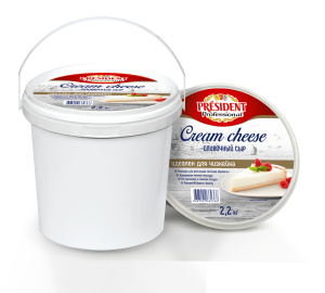 Сыр сливочный PRESIDENT CREAM CHEESE 65% 2,2кг
