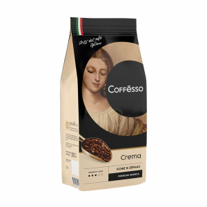 Кофе зерновой Coffesso Crema Delicato мягкая упаковка 250 г.