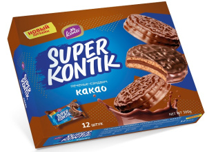 Печенье-сэндвич Konti Супер-Контик шоколадный вкус 150 г