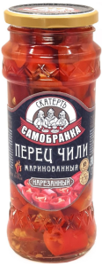 Перчик чили нарезанный маринованный Скатерть-Самобранка 300 мл