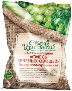 Смесь овощная Смесь зеленых овощей Свой Урожай замороженная 400 г