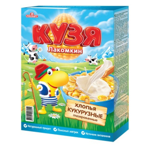 Кукурузные хлопья Кузя Лакомкин 250 г.