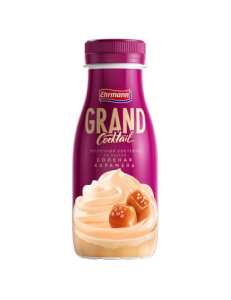 Молочный коктейль Ehrmann Grand Cocktail с солёной карамелью 4,0% 260 г.