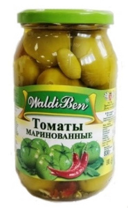 Томаты маринованные WALDIBEN зеленые 830 г.