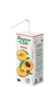Персиковый сокосодержащий напиток ВкусноСок 0,2 л.