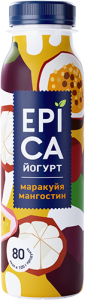 Йогурт питьевой EPICA маракуйя-мангостин 2,5% 260г