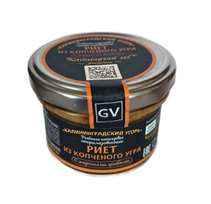 Риет из копчёного угря с жареными грибами 80г