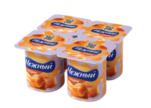 Пудинг Campina Нежный ультрапастеризованный карамельный 2,8% 4*100г