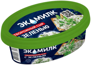 Сыр творожный ЭКОМИЛК С зеленью 60% 120г
