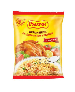 Вермишель Роллтон на домашнем бульоне с курицей 60 г.