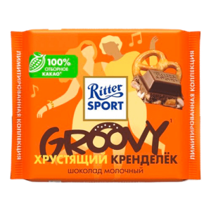 Шоколад молочный Ritter Sport хрустящий кренделек  100г