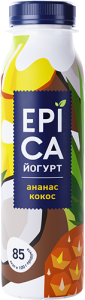 Йогурт питьевой EPICA ананас-кокос 2,6% 260г