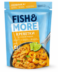 Креветки Fish&More ваннамей в соусе карри очищенные замороженные, 400г