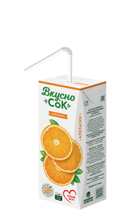Напиток сокосодержащий ВкусноСок апельсин 0,2л