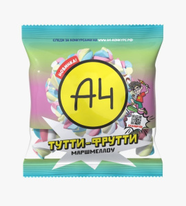 Зефир жевательный А4 со вкусом Тутти-Фрутти 70г