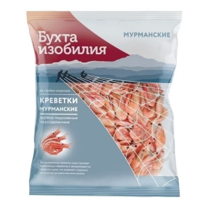 Креветки Бухта изобилия мурманские варено-мороженые 500 г