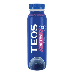 Йогурт питьевой Teos Active черника 1,8% 260 г