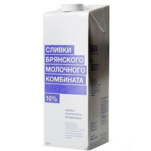 Сливки БМК ультрапастеризованные 10% 1 л.