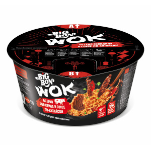 Лапша BIG BON WOK Острая говядина в соусе по-китайски 85г