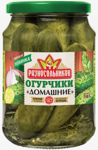 Огурчики маринованные ДомашниеТМ Разносольников 710г
