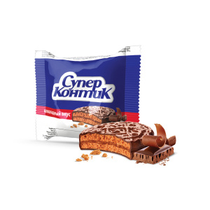 Печенье-сэндвич KONTI Супер-контик шоколадный вкус 50 г.
