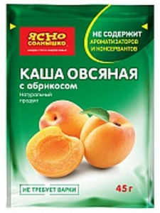 Каша овсяная Ясно солнышко с абрикосом 45 г.