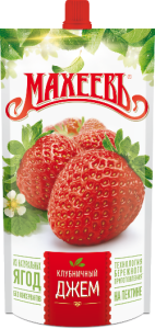 Джем МАХЕЕВЪ клубничный 300 г.