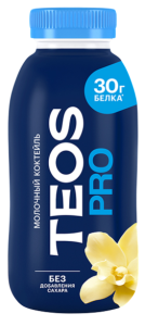 Коктейль молочный TEOS PRO высокобелковый ваниль 330г