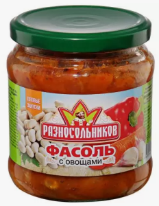 Фасоль с овощами ТМ Разносольников 510 г