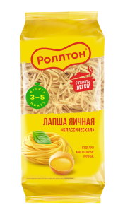 Макароны Роллтон лапша яичная классическая тонкая 400г