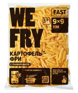 WE FRY FAST: FT9 картофель фри с панировкой, 9х9 2,5 кг