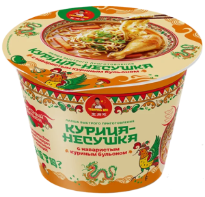 Лапша Товарищ Ван курица-несушка с наваристым куриным бульоном 100г