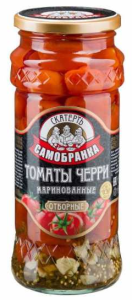 Томаты Черри маринованные СКАТЕРТЬ-САМОБРАНКА 580 г