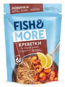Креветки Fish&More ваннамей в соусе унаги очищенные замороженные, 400г