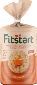 Хлебцы рисовые Fitstart цельнозерновые карамель 100г