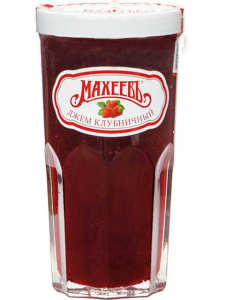 Джем МАХЕЕВЪ клубничный стакан 400 г.