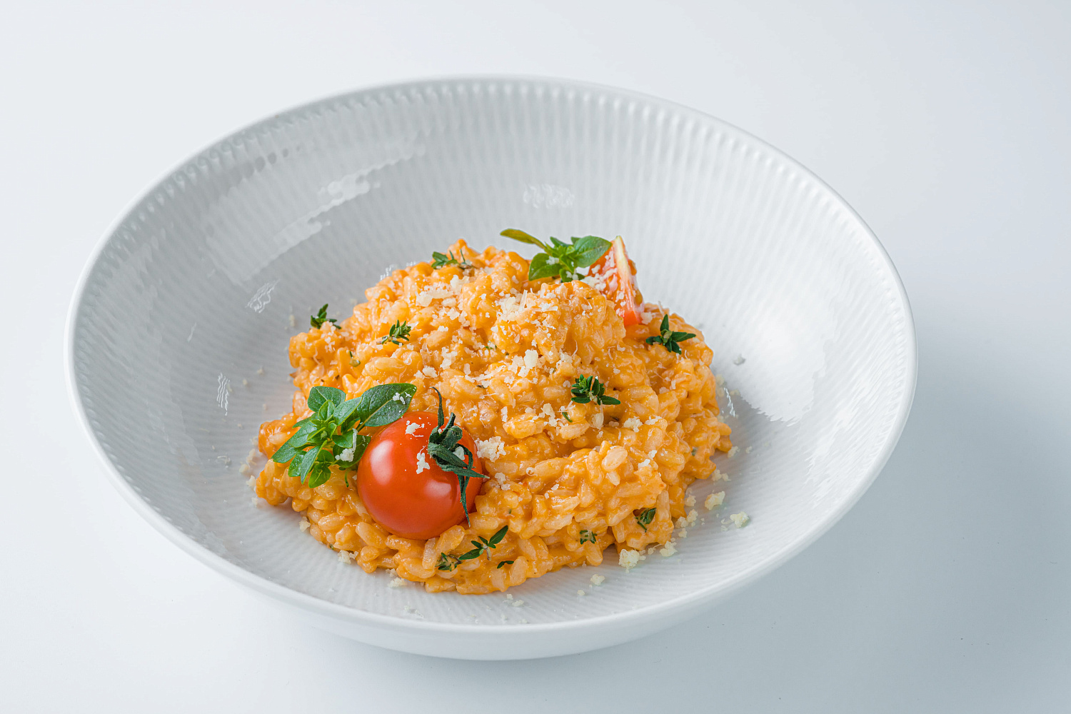 Томатное ризотто со страчателлой